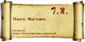 Thurn Mariann névjegykártya