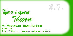 mariann thurn business card